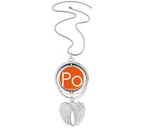 no/no Chestry Elements Period Table Semetal Polonium Po Pendant Angel Wings Rotating Necklace Jewelry