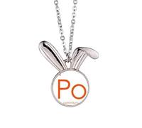 no/no Chestry Elements Period Table Semetal Polonium Po Rabbit Necklace Pendant Bunny Animal Jewelry Gift