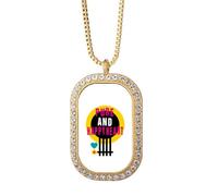 no/no Children Day Pure Happy Art Deco Fashion Necklace Pendant Diamond Crystal Golden Jewelry