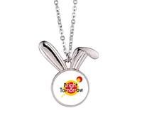 no/no Children Pure Happiness Hope Rabbit Necklace Pendant Bunny Animal Jewelry Gift