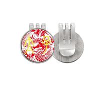 no/no China Ancient Emperor Son Dragon Pattern Golf Ball Marker Hat Cap Clip Enamel Magnetic