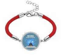 no/no China Beijing Temple Heaven Pray Lucky Red String Bracelet Rope Bracelet Handmade
