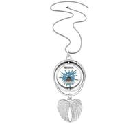 no/no China Beijing Temple Heaven Sacred Pendant Angel Wings Rotating Necklace Jewelry