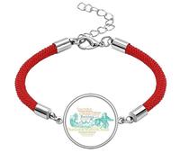 no/no China Building Great Wall Wordcloud Lucky Red String Bracelet Rope Bracelet Handmade