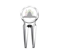 no/no China Building Temple Heaven Wordcloud Golf Divot Tool Golf Ball Marker Repair Tool