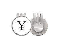 no/no China Currency Symbol RMB Golf Ball Marker Hat Cap Clip Enamel Magnetic