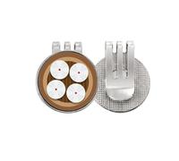 no/no China Dish Steamed Buns Food Pattern Golf Ball Marker Hat Cap Clip Enamel Magnetic