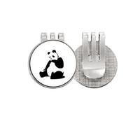 no/no China National Treasure Panda Outline Golf Ball Marker Hat Cap Clip Enamel Magnetic