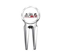 no/no China Red Education Promotion Class Golf Divot Tool Golf Ball Marker Repair Tool