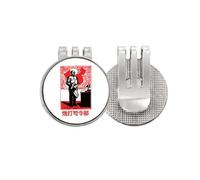 no/no China Red Education Promotion Map Golf Ball Marker Hat Cap Clip Enamel Magnetic