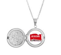 no/no China Red Education Propaganda Follow Locket Necklace Hold Picture Jewelry Birthday Gift