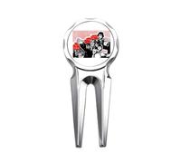no/no China Red Education Propaganda Road Golf Divot Tool Golf Ball Marker Repair Tool