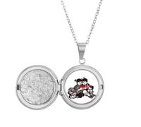 no/no China Red Education Propaganda Study Locket Necklace Hold Picture Jewelry Birthday Gift