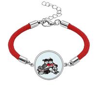 no/no China Red Education Propaganda Study Lucky Red String Bracelet Rope Bracelet Handmade