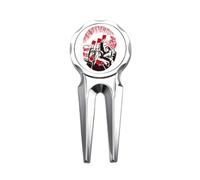 no/no China Red Education Propaganda Unity Golf Divot Tool Golf Ball Marker Repair Tool