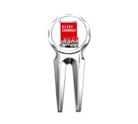 no/no China Red Education Unity Propaganda Golf Divot Tool Golf Ball Marker Repair Tool