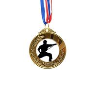 no/no China Shaolin Stick Kung Fu Culture Gold Award Winner Medal First Place Ribbon