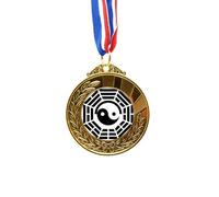 no/no China Taichi Eight Diagram Gold Award Winner Medal First Place Ribbon