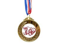 no/no Chinese Dragon Animal Portrait Gold Award Winner Medal First Place Ribbon