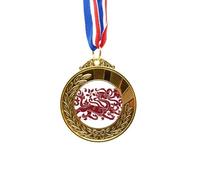 no/no Chinese Dragon Animal Portrait Gold Award Winner Medal First Place Ribbon