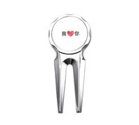 no/no Chinese I Love You Simple Text Casual Golf Divot Tool Golf Ball Marker Repair Tool