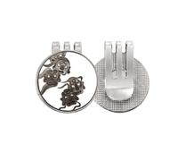no/no Chinese Ink Style Five Goblins Monster Golf Ball Marker Hat Cap Clip Enamel Magnetic