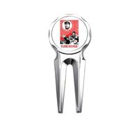 no/no Chinese Model Red Educational Propaganda Golf Divot Tool Golf Ball Marker Repair Tool
