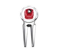 no/no Chinese Red Education Promotion Flag Golf Divot Tool Golf Ball Marker Repair Tool