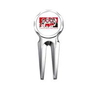 no/no Chinese Red Education Propaganda Acadec Golf Divot Tool Golf Ball Marker Repair Tool