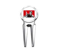 no/no Chinese Red Education Propaganda Culture Golf Divot Tool Golf Ball Marker Repair Tool