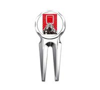 no/no Chinese Red Education Propaganda Thoughts Golf Divot Tool Golf Ball Marker Repair Tool
