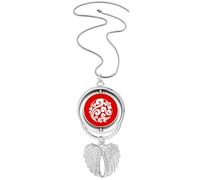 no/no Chinese Traditional Decorative Cloud Pendant Angel Wings Rotating Necklace Jewelry