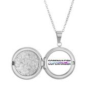 no/no City Radio Copenhagen Building Locket Necklace Hold Picture Jewelry Birthday Gift