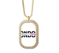 no/no City Radio London Building Necklace Pendant Diamond Crystal Golden Jewelry