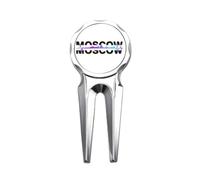 no/no City Radio Moscow Building Golf Divot Tool Golf Ball Marker Repair Tool