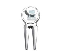 no/no Civilized Culture Modern Architecture Golf Divot Tool Golf Ball Marker Repair Tool