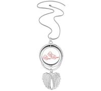 no/no Cloud Happiness Happiness Tradition Pendant Angel Wings Rotating Necklace Jewelry