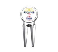 no/no Colombia Ancestral Faly Flag Roots Golf Divot Tool Golf Ball Marker Repair Tool