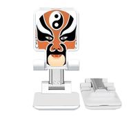 no/no Colorful Beijing Opera Head Pattern Adjustable Cell Phone Stand Desk Foldable