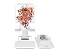 no/no Colorful Dragon Animal Art Outline Adjustable Cell Phone Stand Desk Foldable