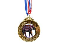 no/no Colorful Elephant China Minority Dressing Totem Gold Award Winner Medal First Place Ribbon