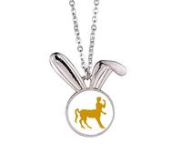 no/no Combination Ferocious Abilities Gods Beasts Abroad Rabbit Necklace Pendant Bunny Animal Jewelry Gift