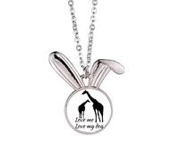 no/no Common Knowledge English Language Culture Giraffe Rabbit Necklace Pendant Bunny Animal Jewelry Gift