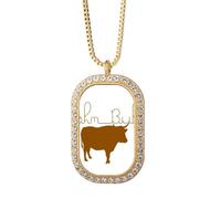 no/no Common Knowledge English Language Culture Necklace Pendant Diamond Crystal Golden Jewelry