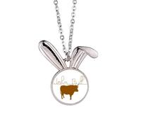no/no Common Knowledge English Language Culture Rabbit Necklace Pendant Bunny Animal Jewelry Gift