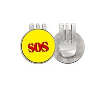 no/no Concise SOS Symbel Art Deco Fashion Golf Ball Marker Hat Cap Clip Enamel Magnetic