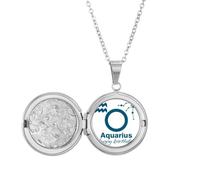 no/no constellation fate birthday celebration Locket Necklace Hold Picture Jewelry Birthday Gift