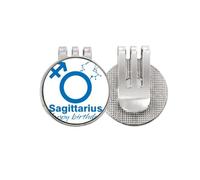 no/no Constellation Fate Birthday Celebration Sagittarius Golf Ball Marker Hat Cap Clip Enamel Magnetic