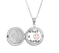 no/no Contrary Understand Language Habits Locket Necklace Hold Picture Jewelry Birthday Gift