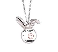no/no Contrary Understand Language Habits Rabbit Necklace Pendant Bunny Animal Jewelry Gift
